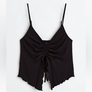 H&M | Drawstring-Detail Opened-Front Cami